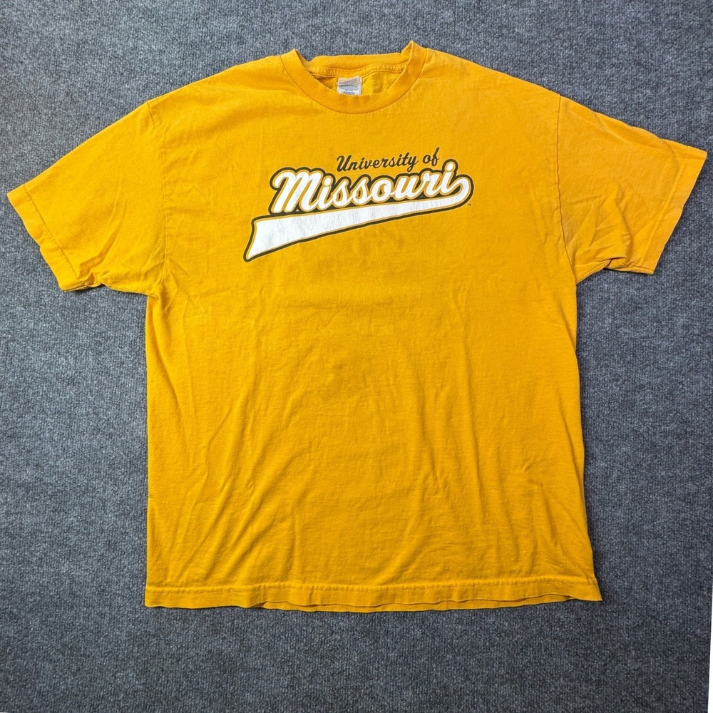 Missouri Tigers AAA T Shirt Mens XL Gold Mizzou NCAA Football